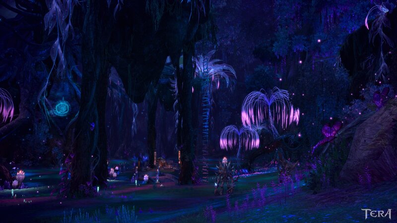 Fantasy Forest Scene — Purple