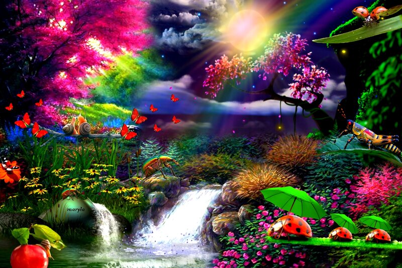 Fantasy Garden Landscape — Pink