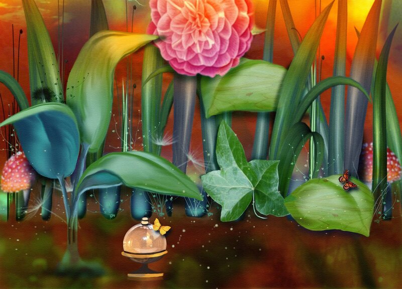 Fantasy Garden Scene — Green