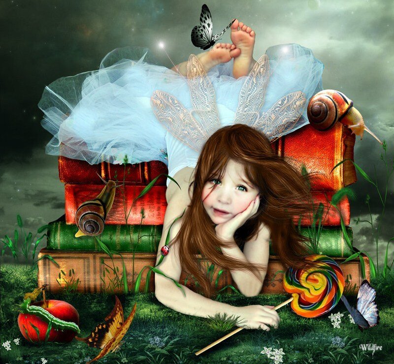 fantasy girl with fairy wings