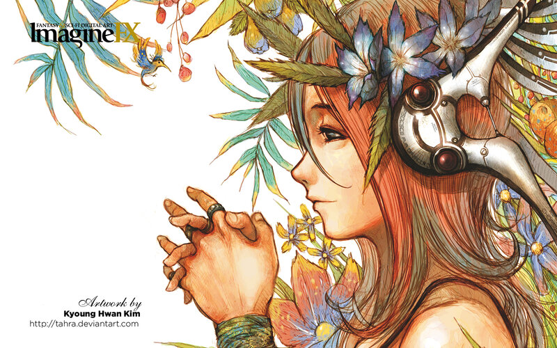 fantasy girl with floral crown