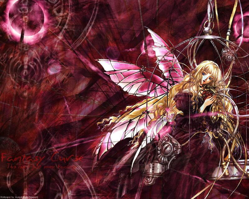 fantasy girl with mechanical wings