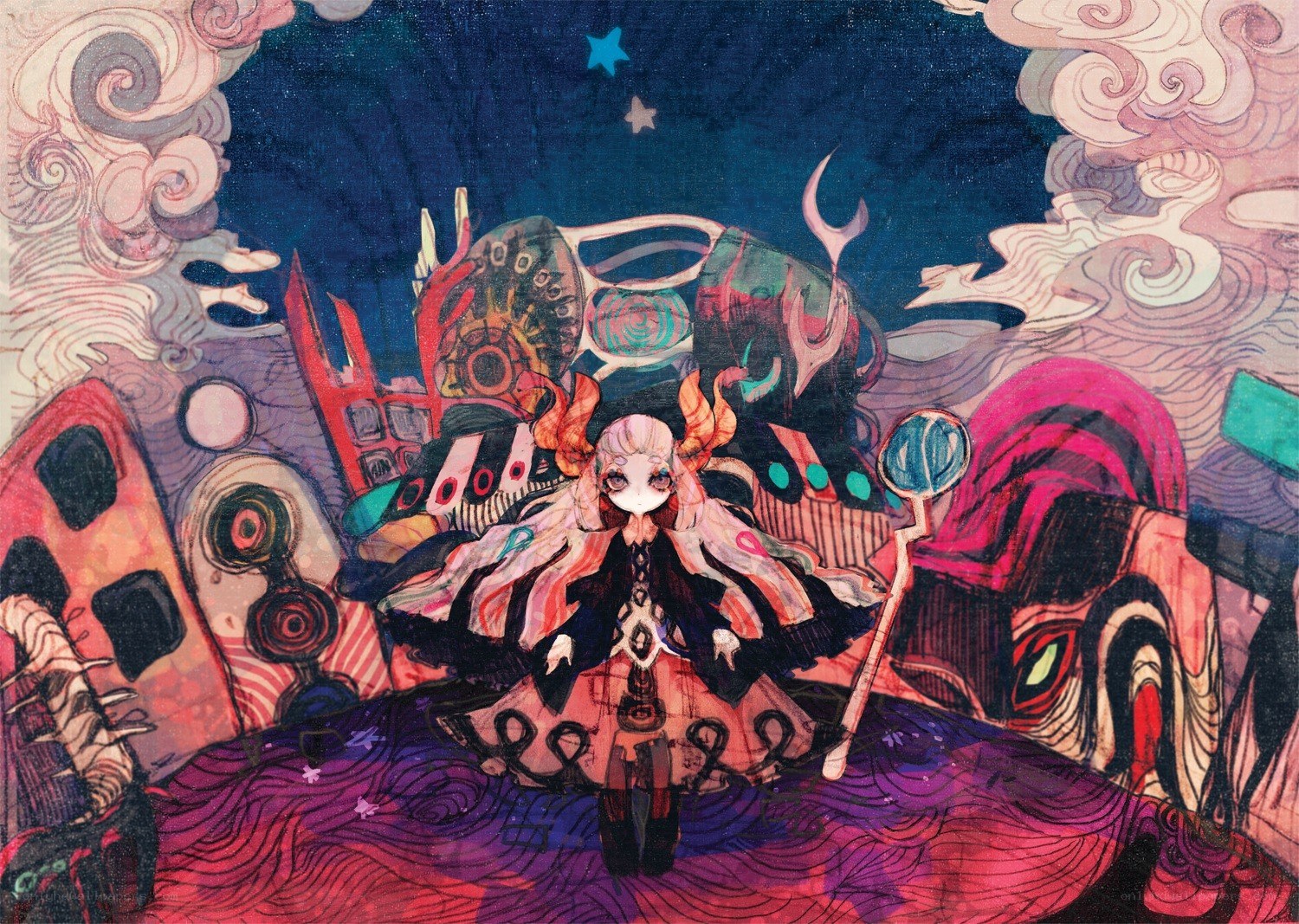 fantasy girl with staff