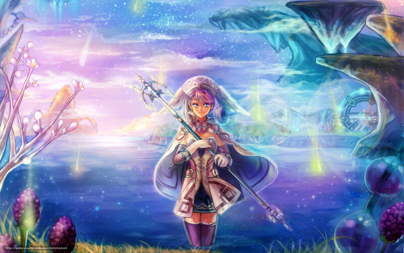 fantasy girl with staff