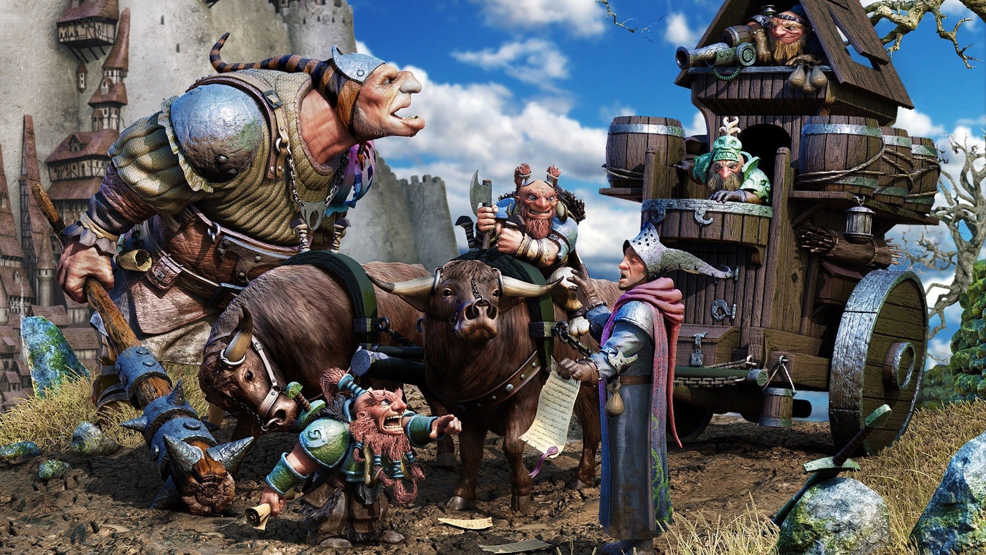 Fantasy goblin battle scene