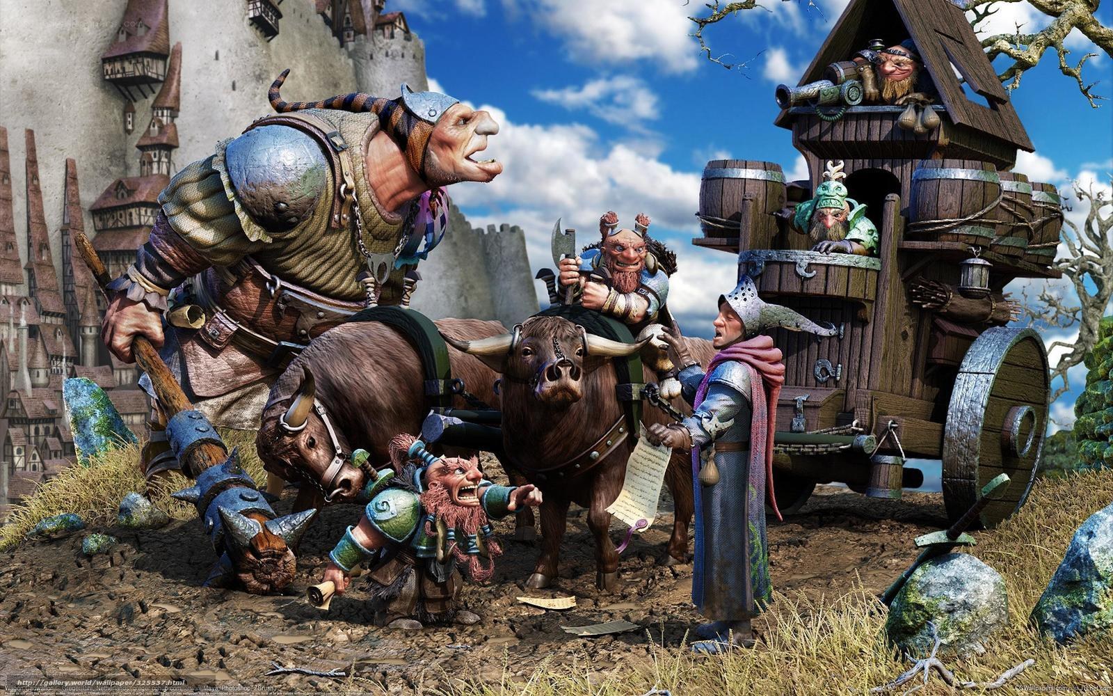 Fantasy goblin battle scene