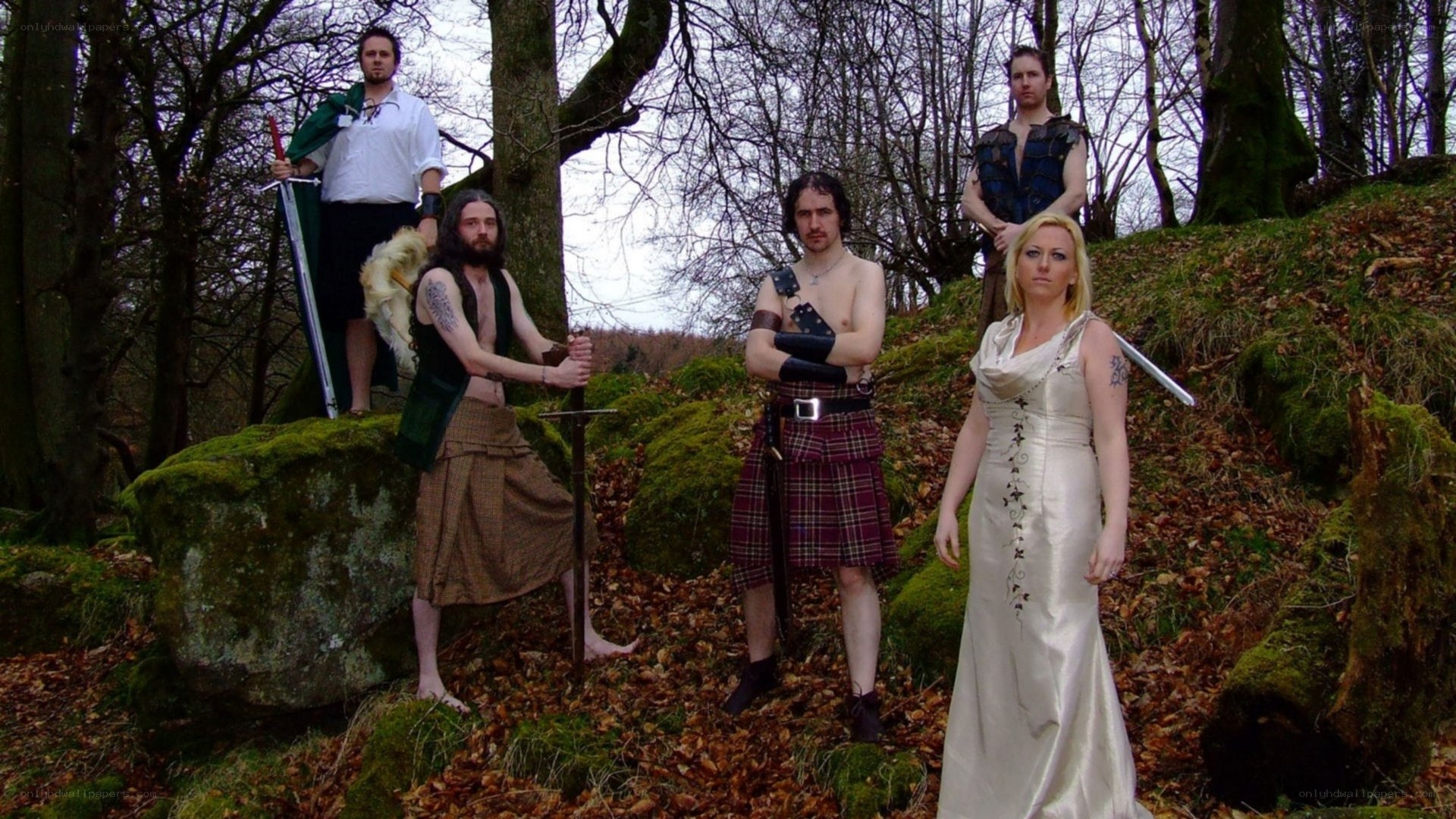 fantasy group in forest