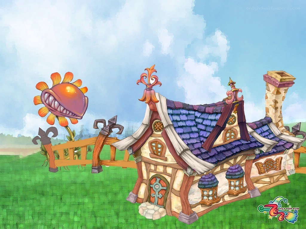 Fantasy house with carnivorous plant