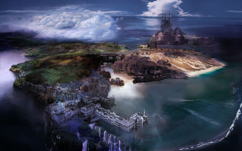 fantasy island cityscape
