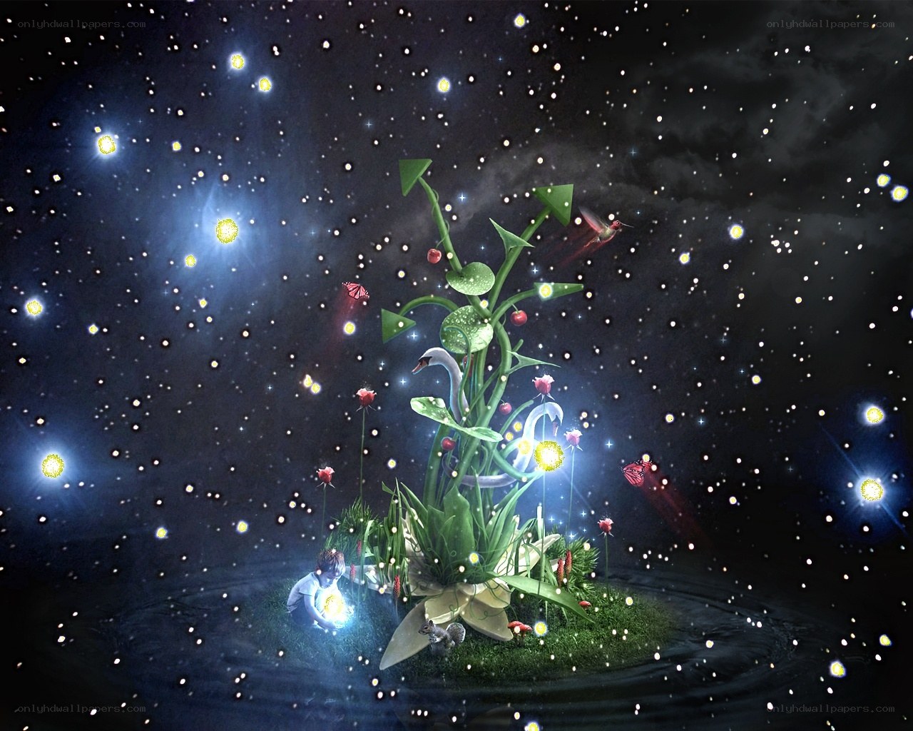 fantasy island in space