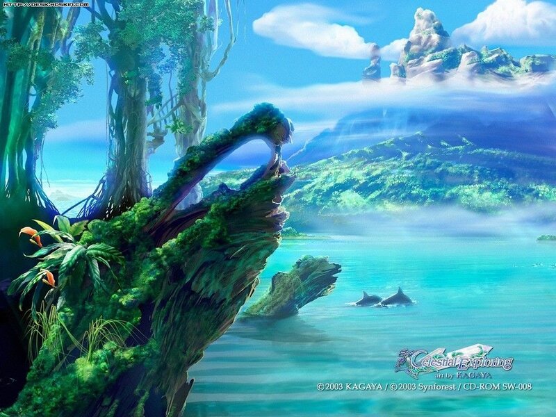 Fantasy island landscape