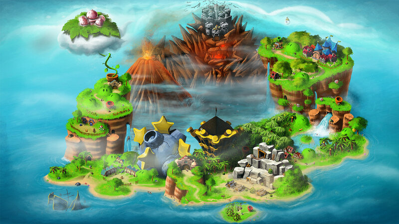Fantasy island world map