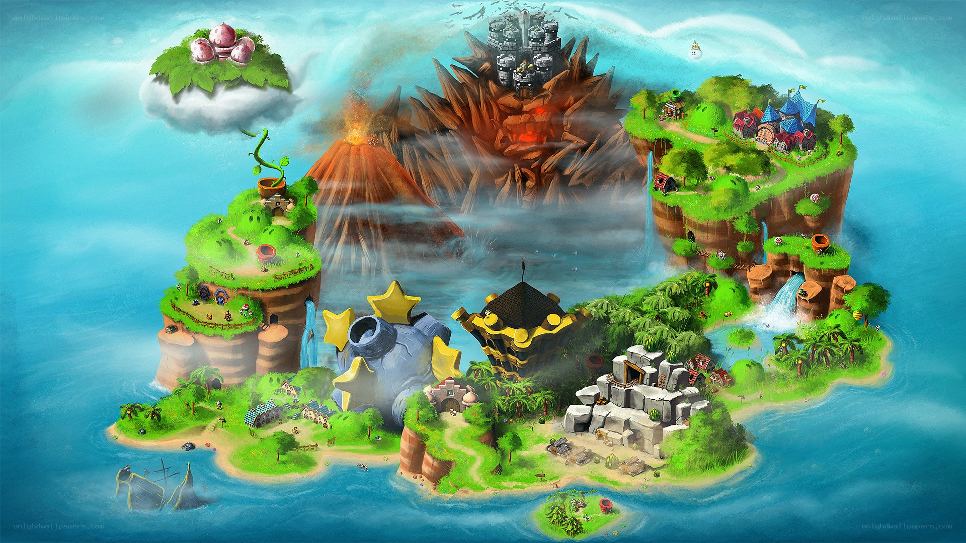 Fantasy island world map