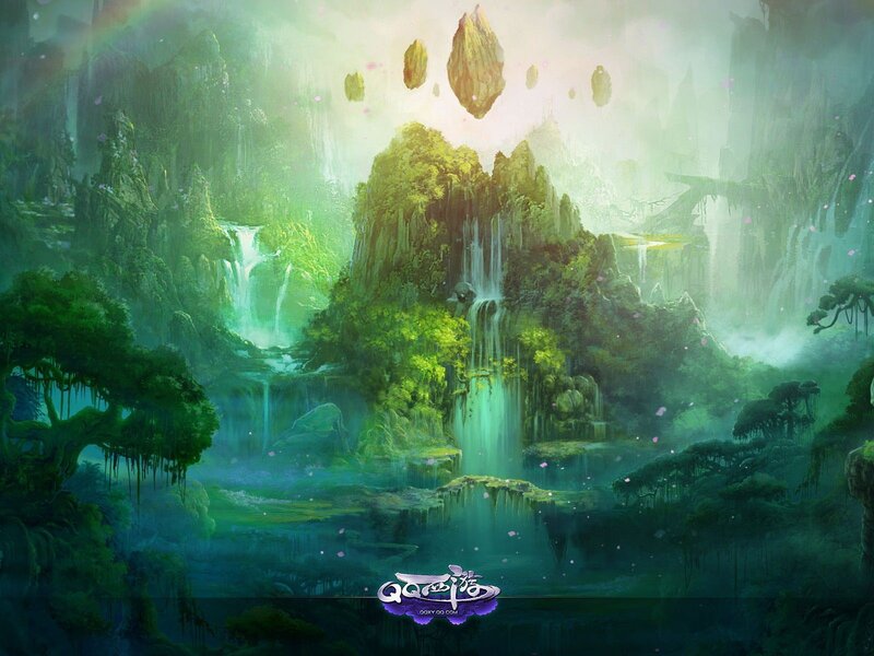 Fantasy jungle landscape