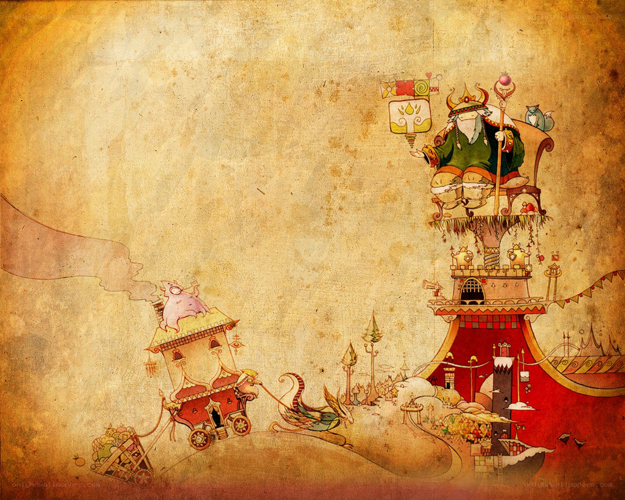 Fantasy kingdom illustration