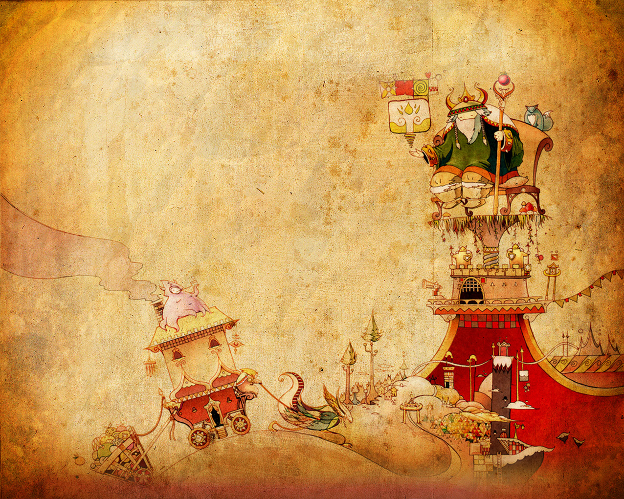 Fantasy kingdom illustration