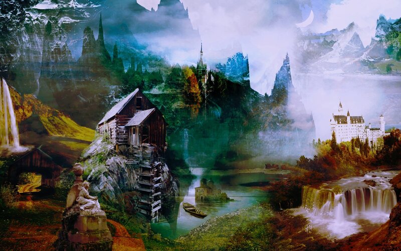 Fantasy Landscape Collage