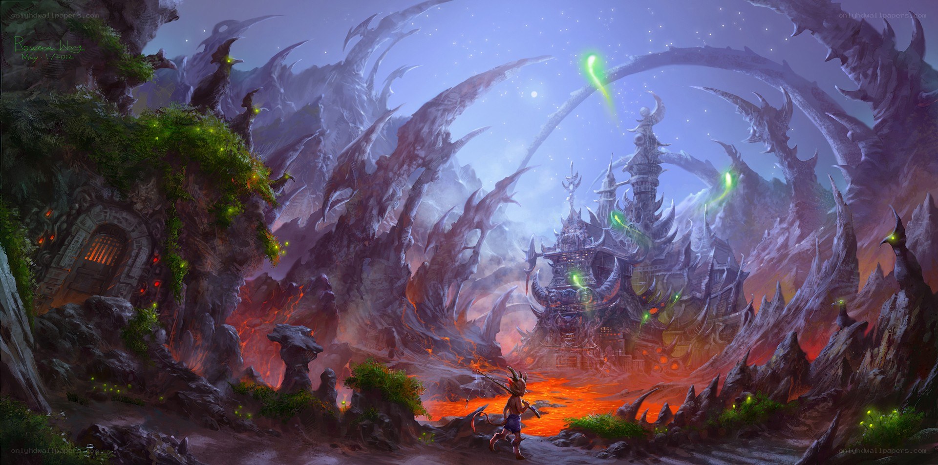 Fantasy landscape with castle
