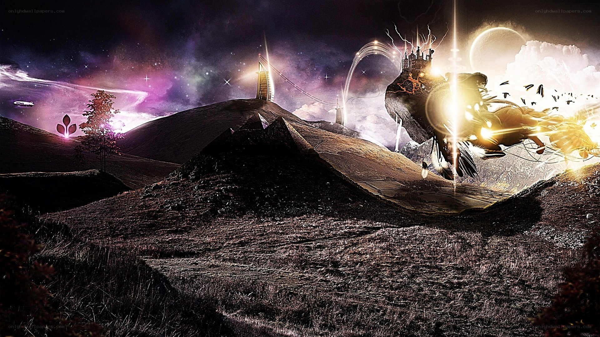 fantasy landscape with castle