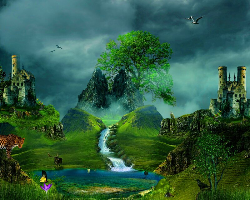 Fantasy Landscape with Castles