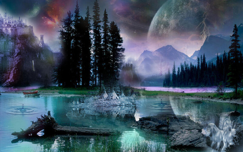 Fantasy Landscape with Lake