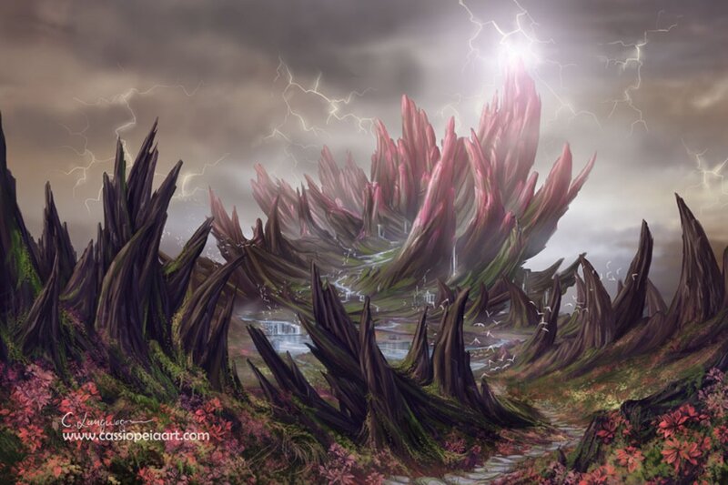 Fantasy Landscape with Spires