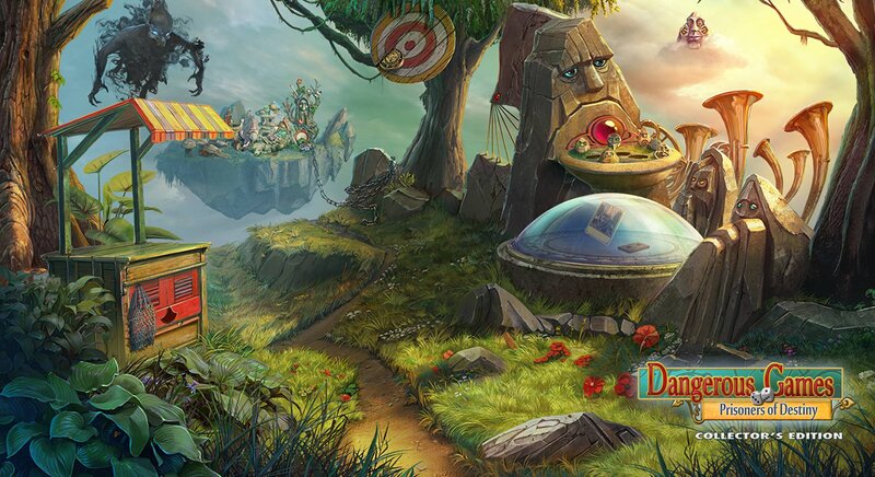 Fantasy Landscape with Stone Faces — Green