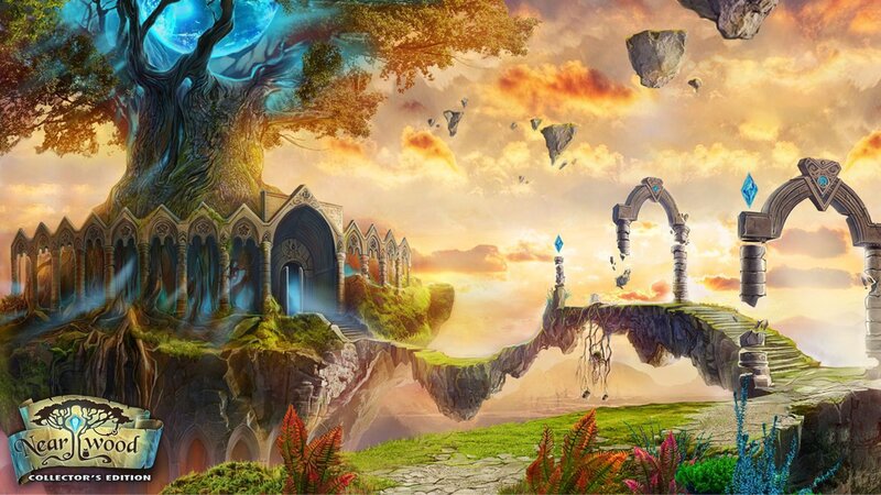 Fantasy Landscape with Tree — Green