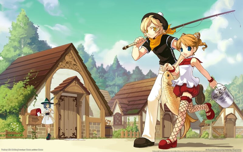 Fantasy life fishing scene