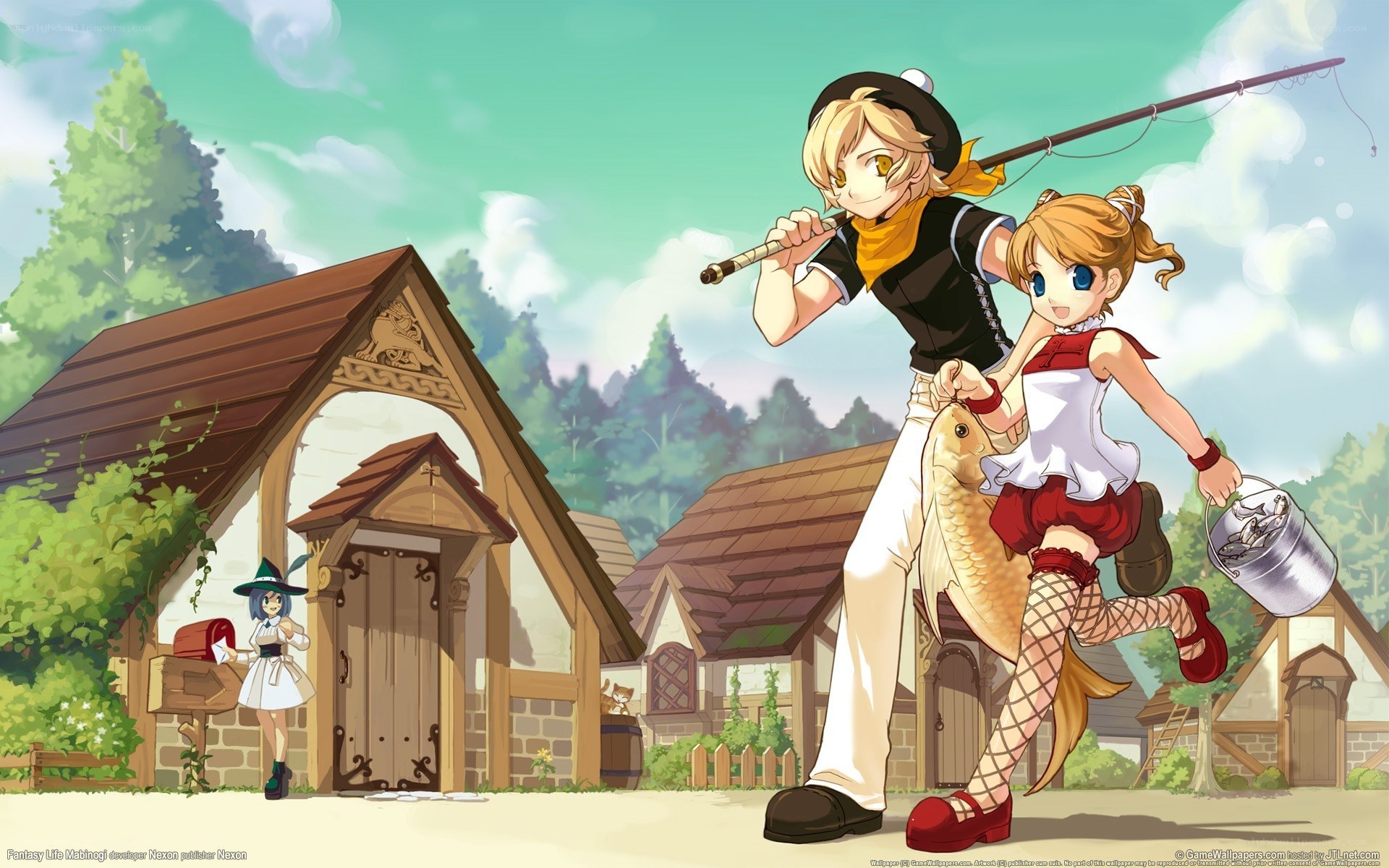 Fantasy life fishing scene