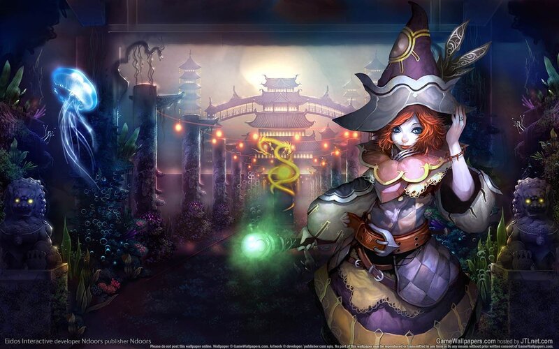 fantasy mage in a mystical garden