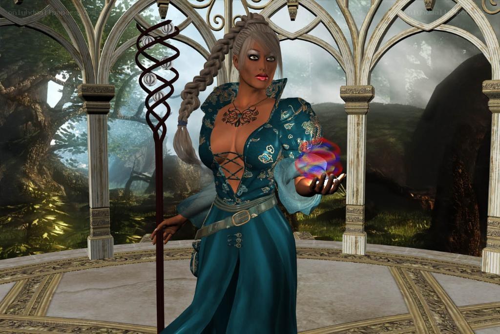 fantasy mage with staff