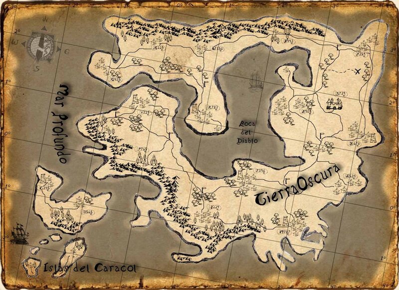 Fantasy Map of a Land — Brown
