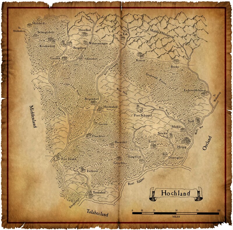 Fantasy map of Hochland