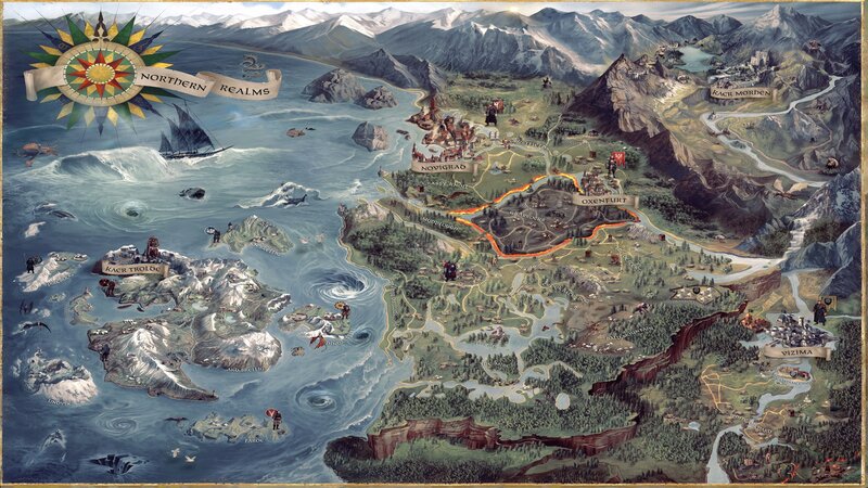 Fantasy Map of Northern Realms
