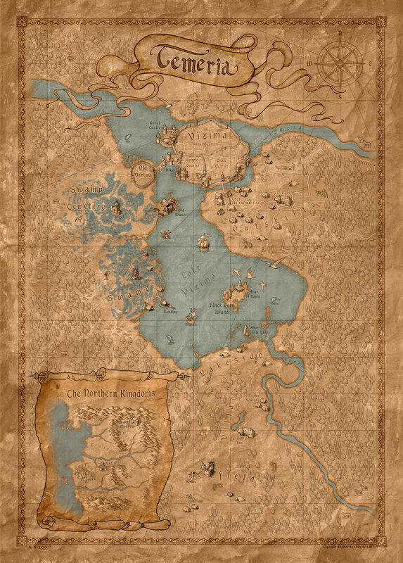 Fantasy map of Temeria