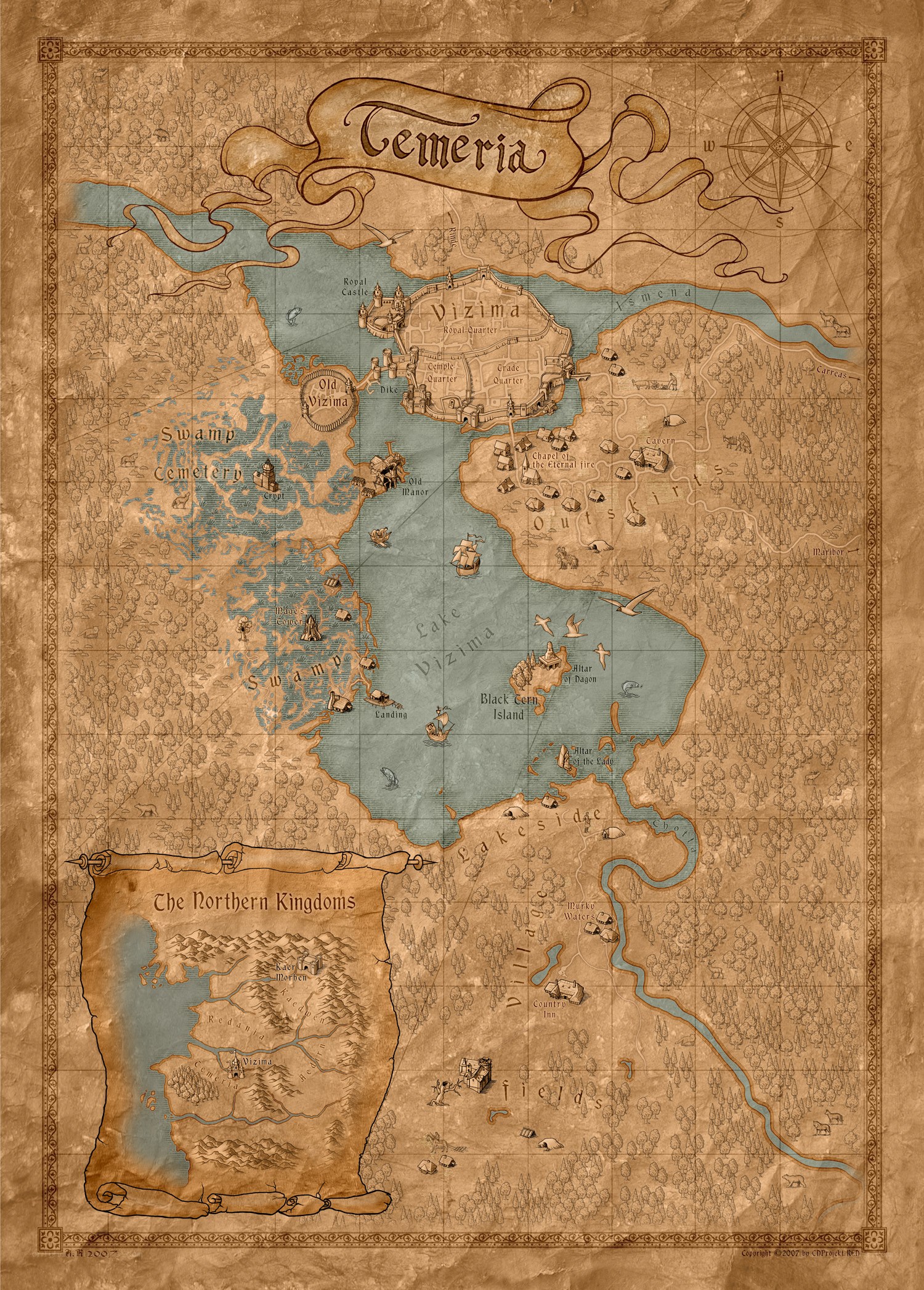 Fantasy map of Temeria