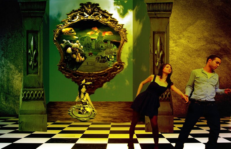 Fantasy mirror room scene