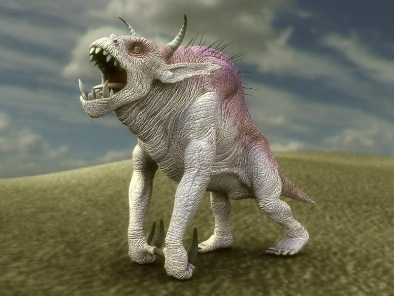 fantasy monster on a hill