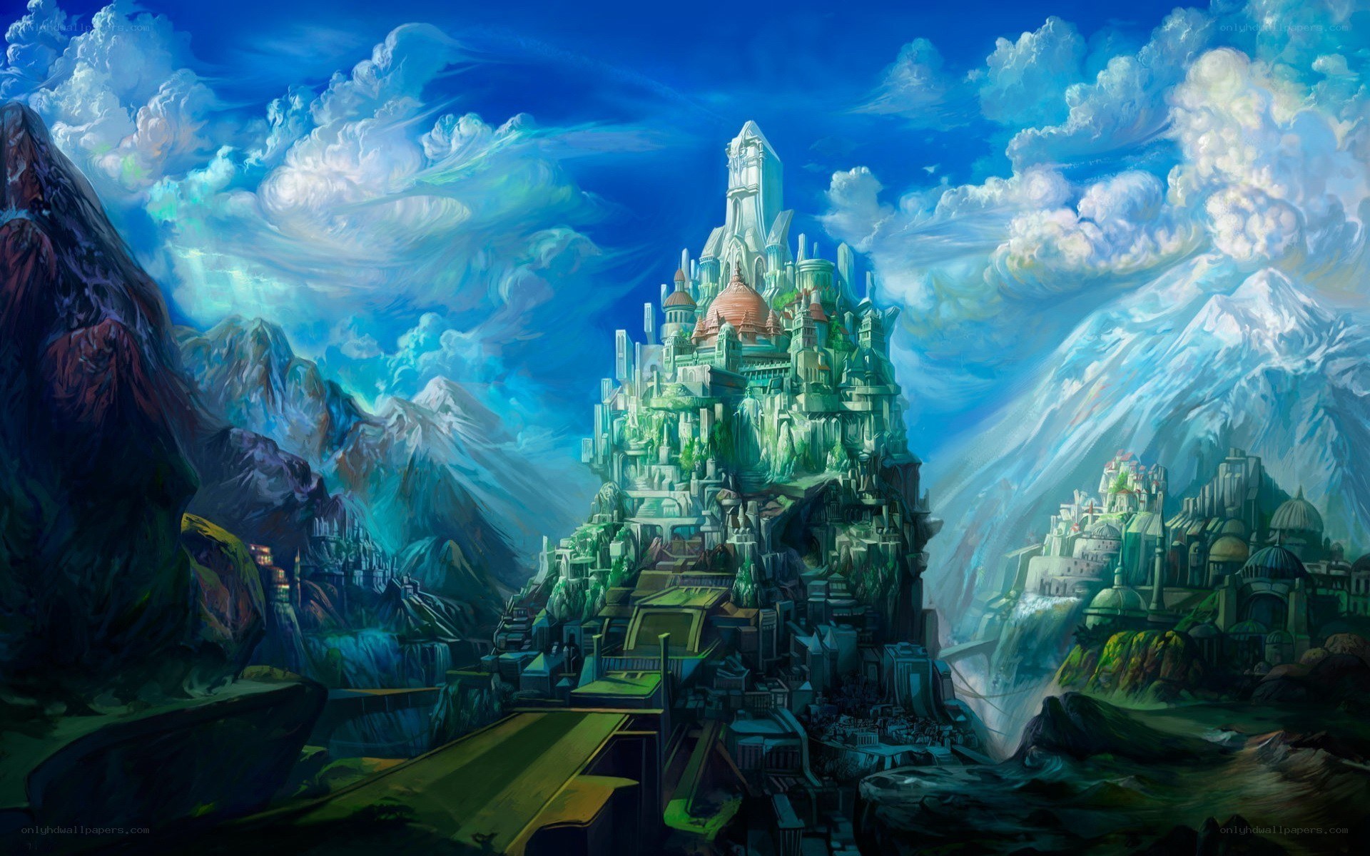 fantasy mountain fortress