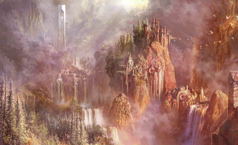 Fantasy mountain fortress