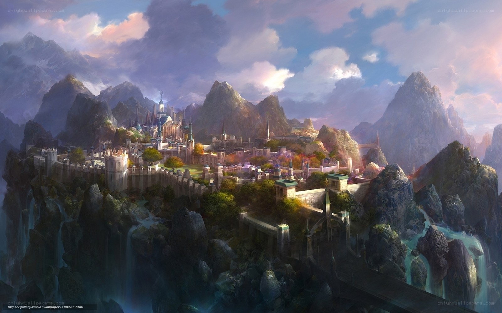 fantasy mountain fortress