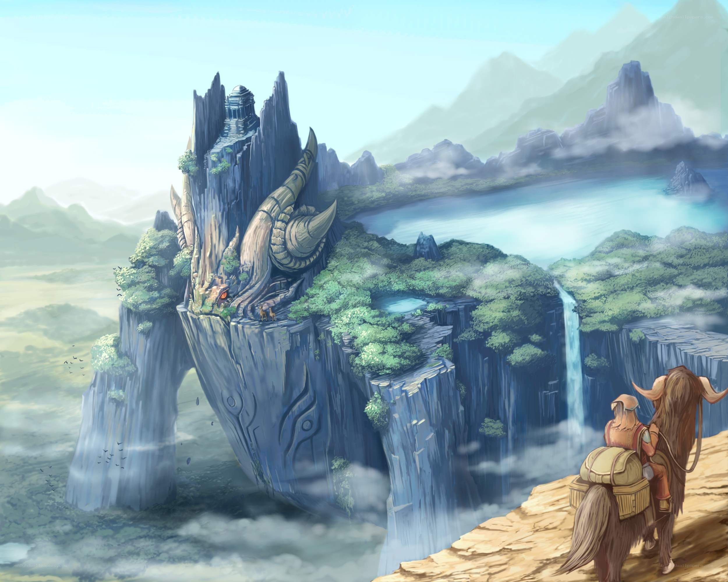 Fantasy mountain fortress