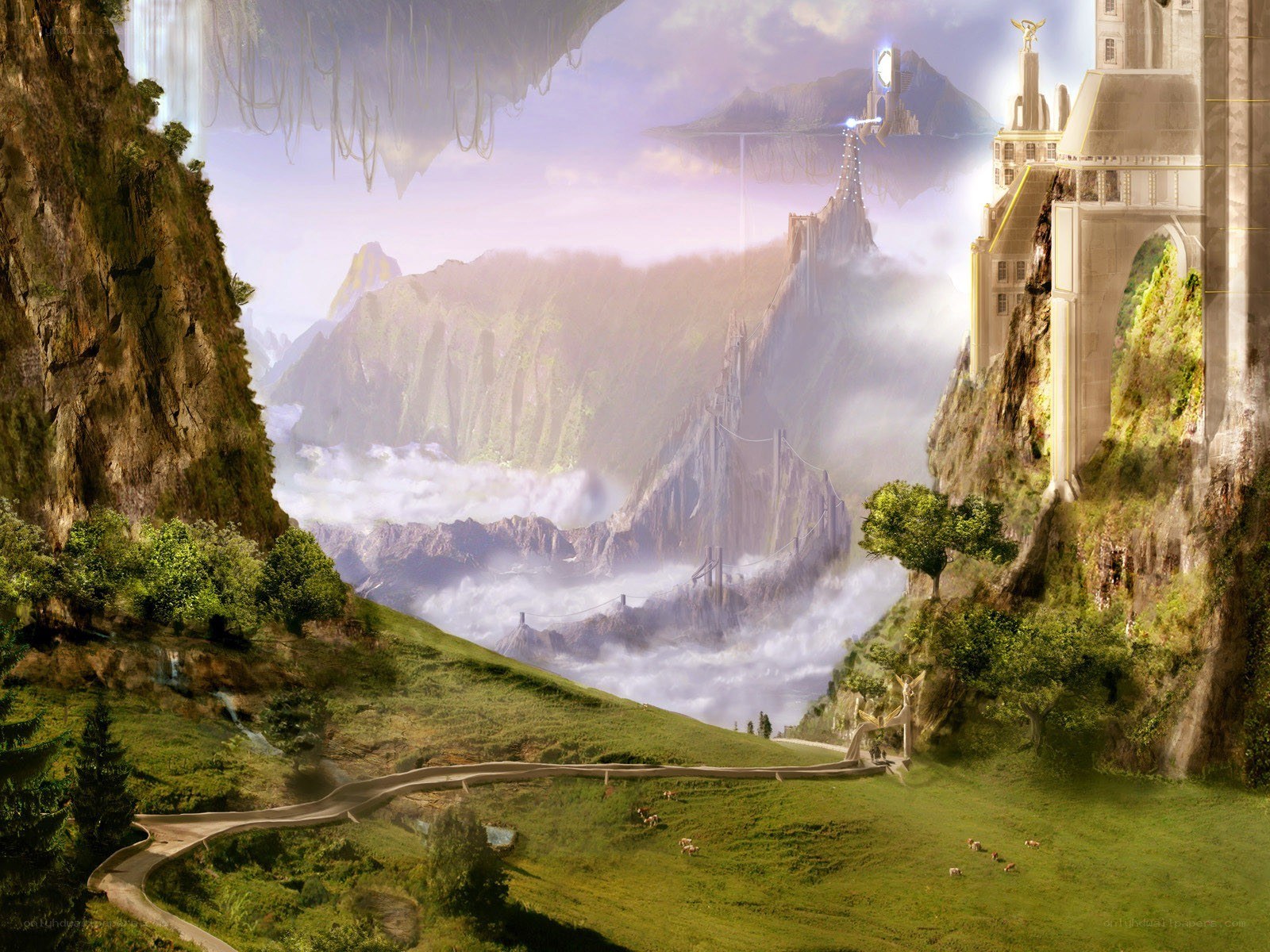 fantasy mountain landscape