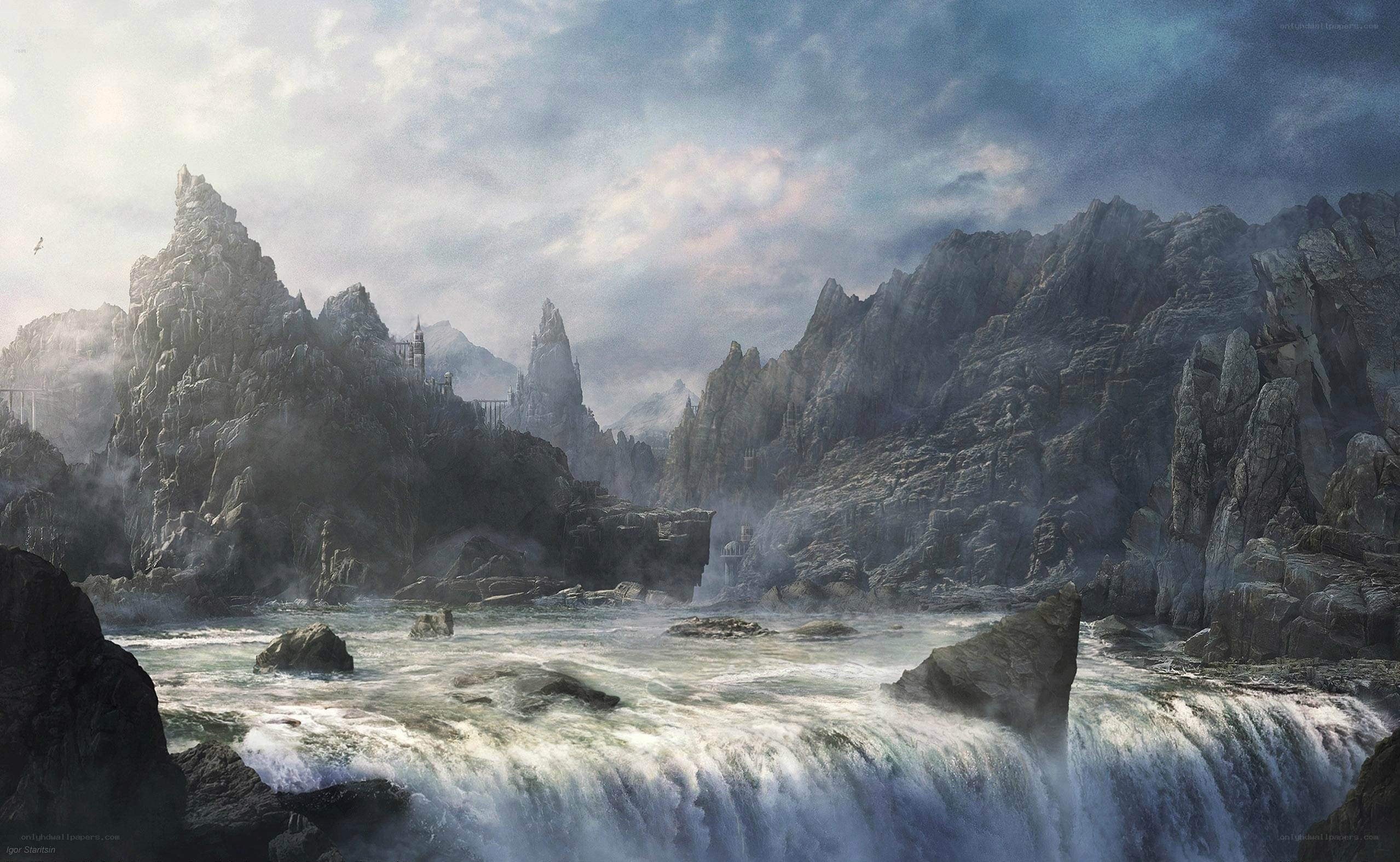 fantasy mountain landscape