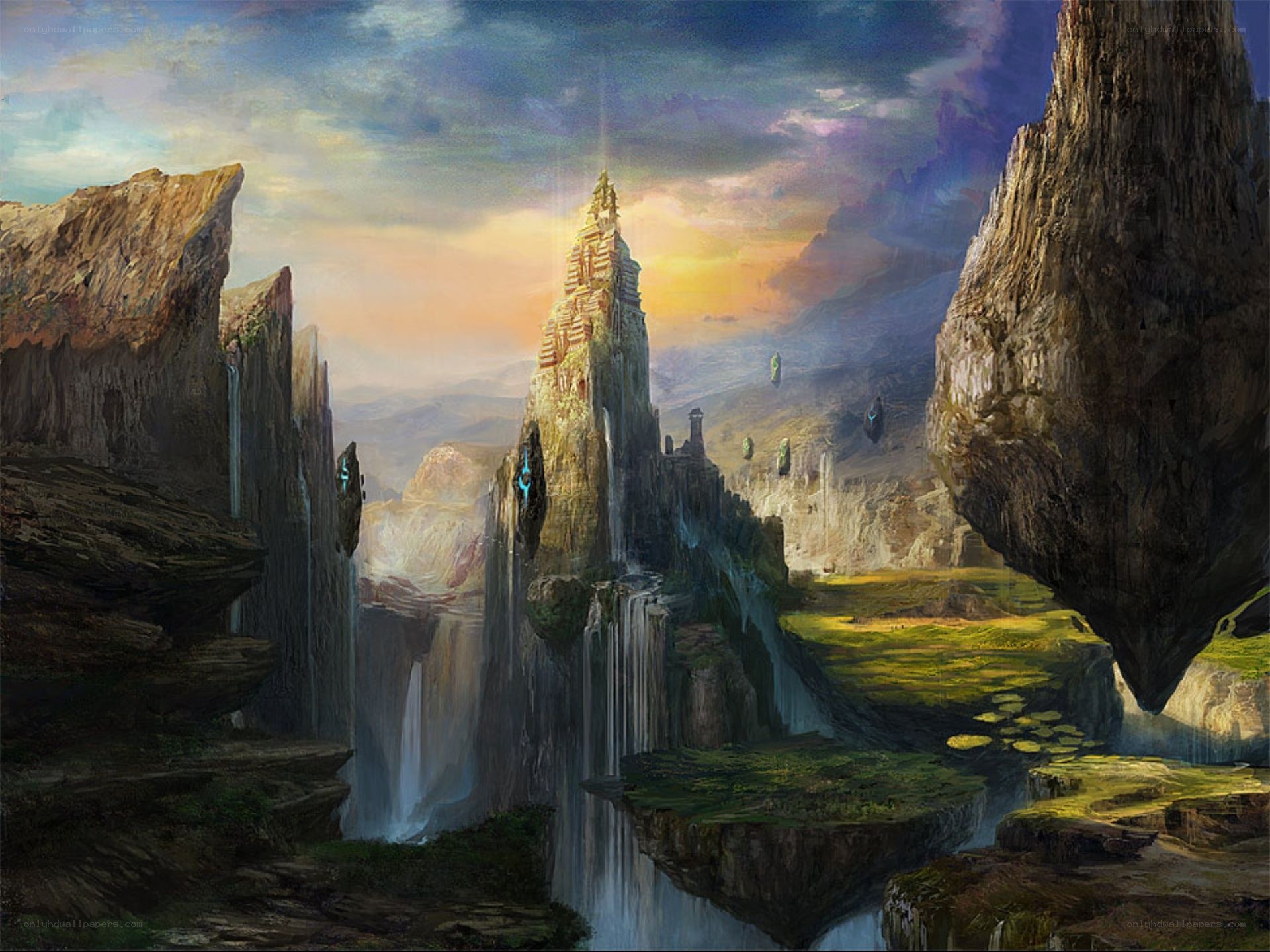 fantasy mountain landscape