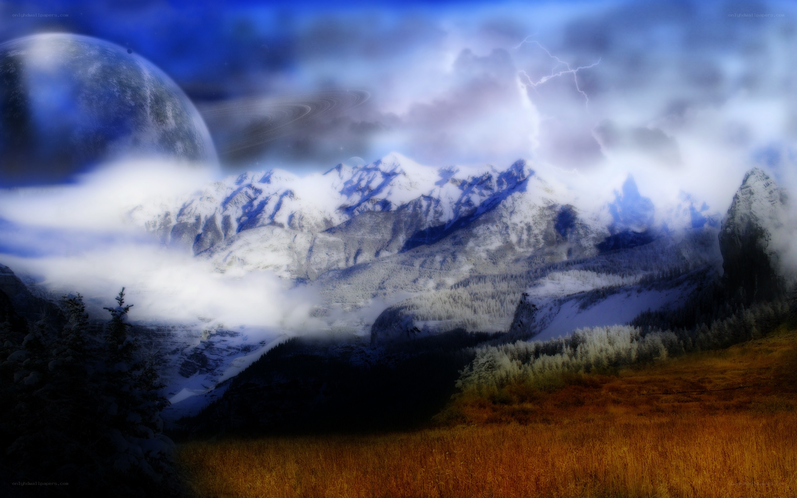 Fantasy mountain landscape