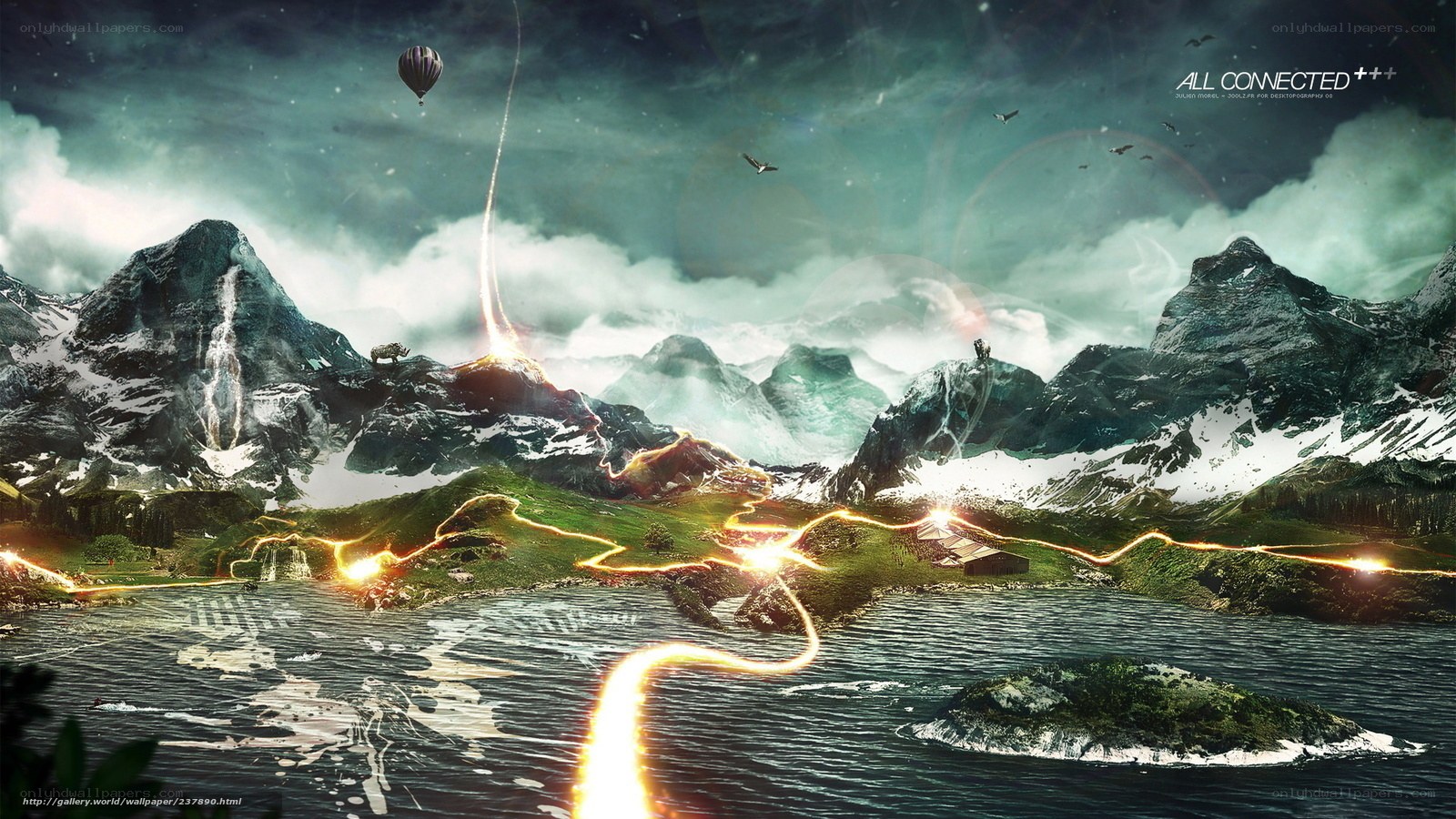 fantasy mountain landscape