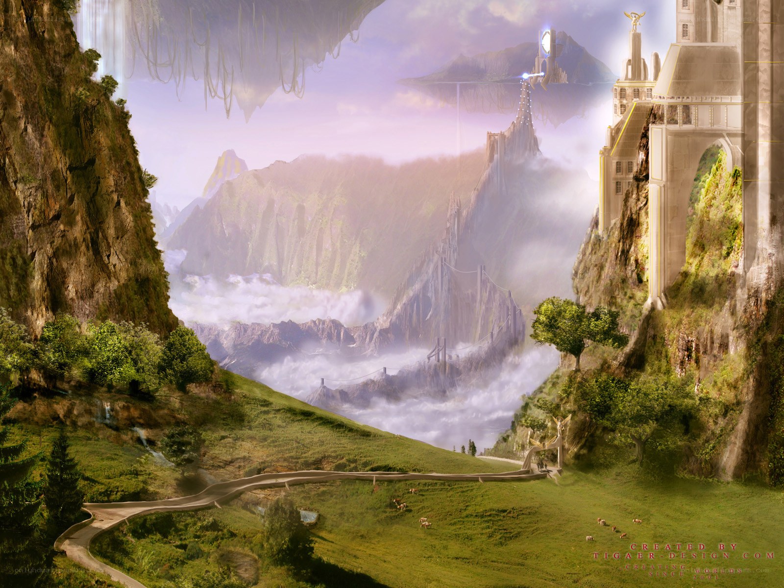fantasy mountain landscape