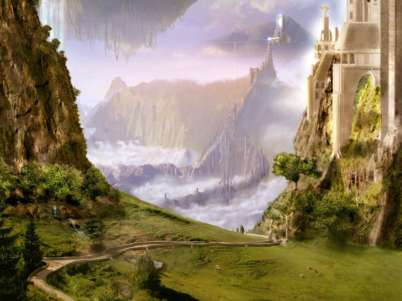 fantasy mountain landscape